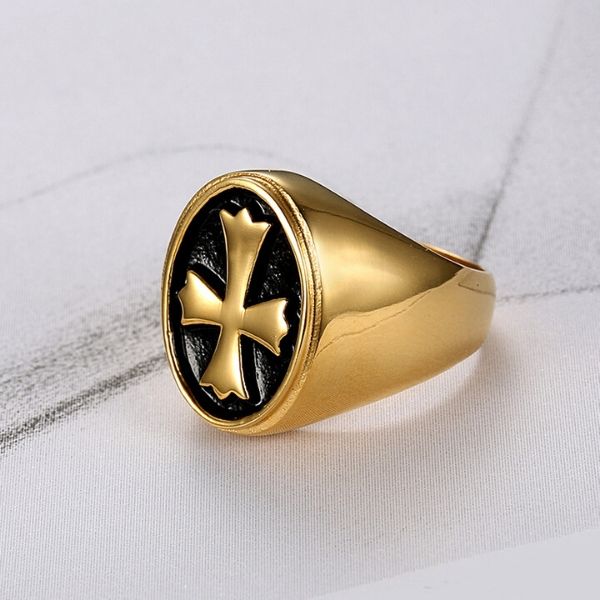 323 Inel cu detaliu religios CrossRing