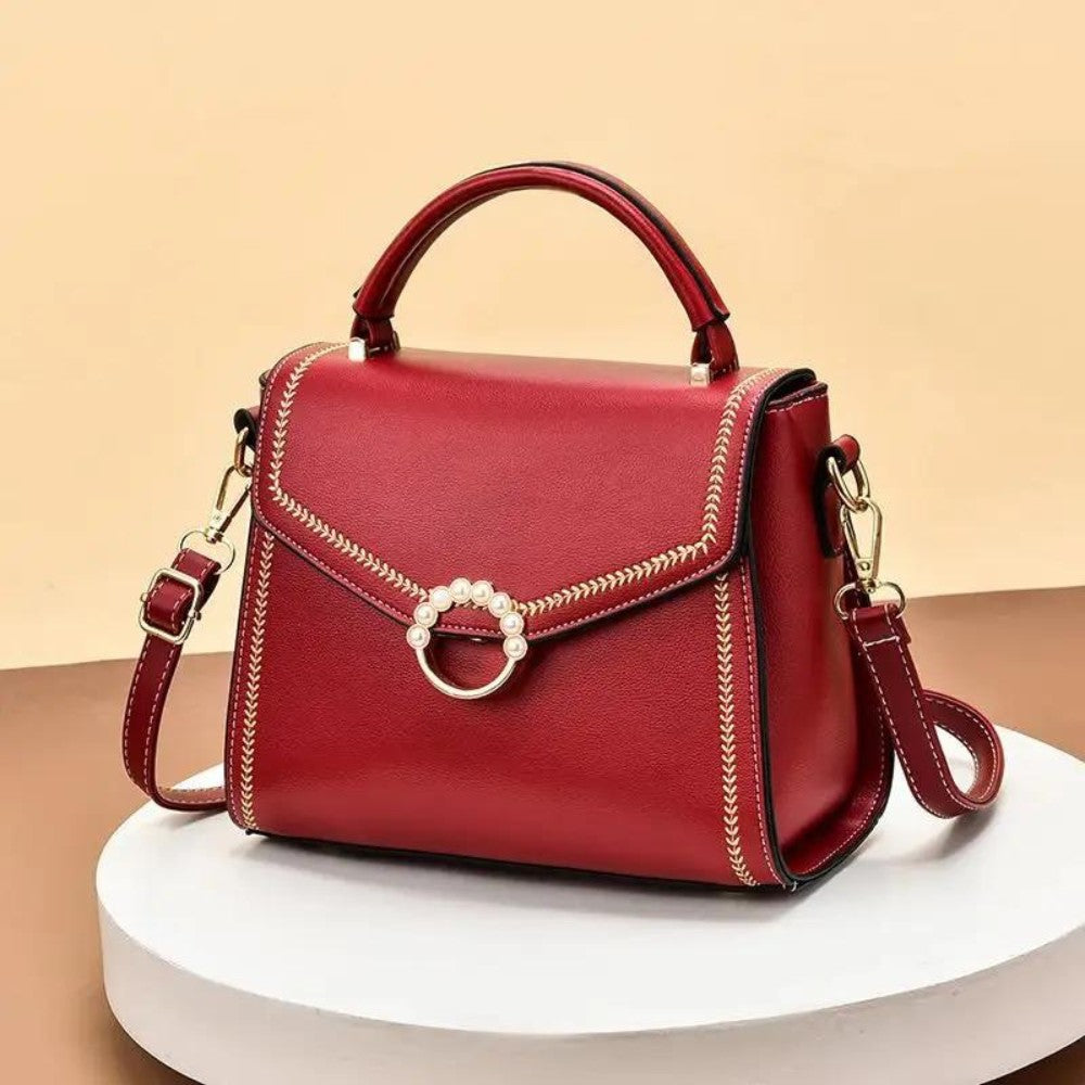 Geanta Piele Dama, Rosu-LS197