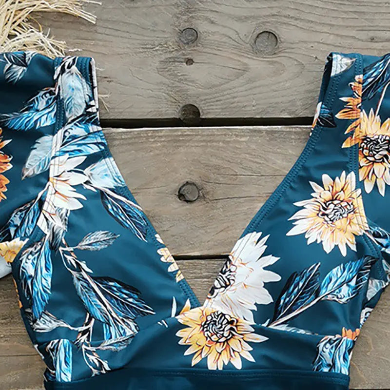 Costum de baie intreg floral MI