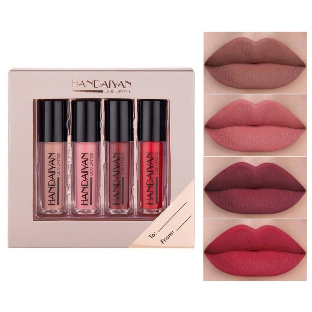 Ruj lichid MiniBox - set 4 buc. mat rezistent la transfer