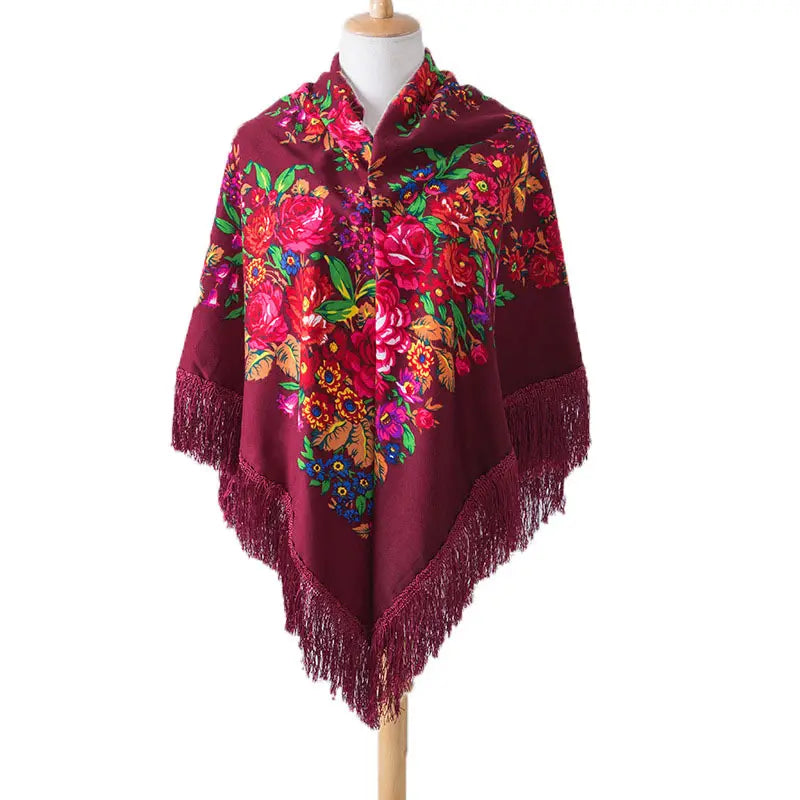 Esarfa patrata cu model traditional