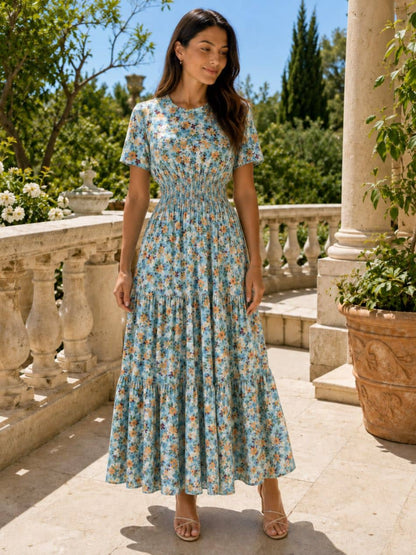 Rochie Florală din 100% Bumbac Natural – Fabricată în România - Model M62