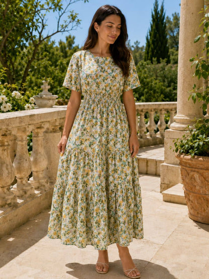 Rochie Florală din 100% Bumbac Natural – Fabricată în România - Model M62