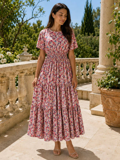 Rochie Florală din 100% Bumbac Natural – Fabricată în România - Model M62