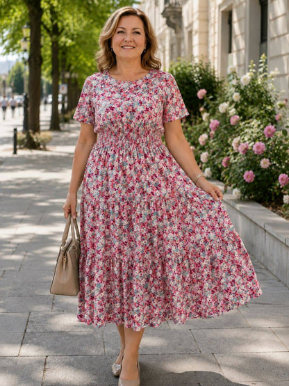 Rochie Florală din 100% Bumbac Natural – Fabricată în România - Model M62