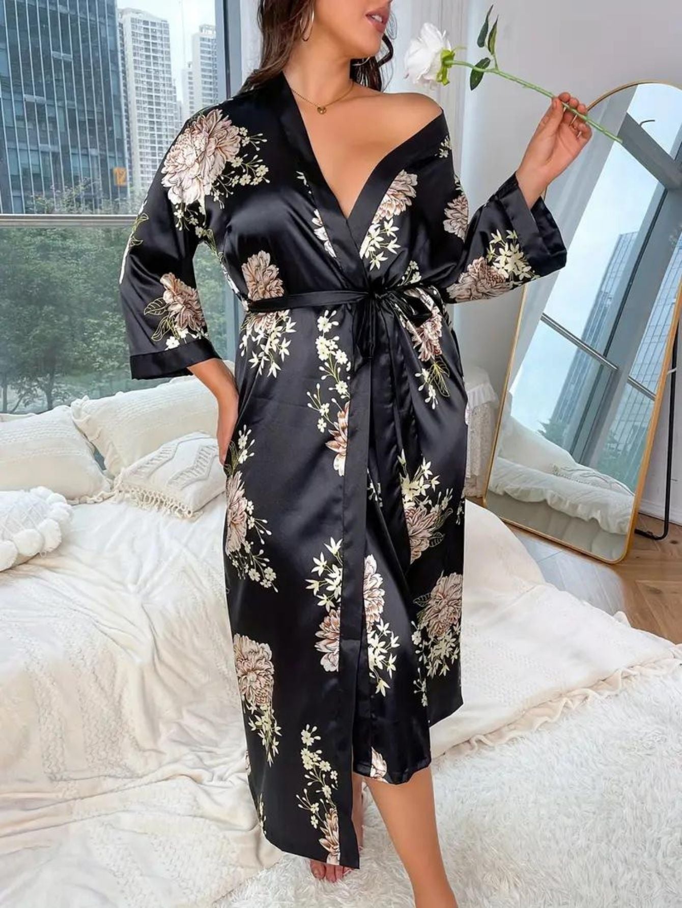 Halate Elegante din Satin 100% premium
