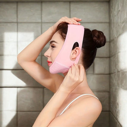 Mască Facială V-Shape – Reglabilă pentru Reducerea Bărbiei Duble