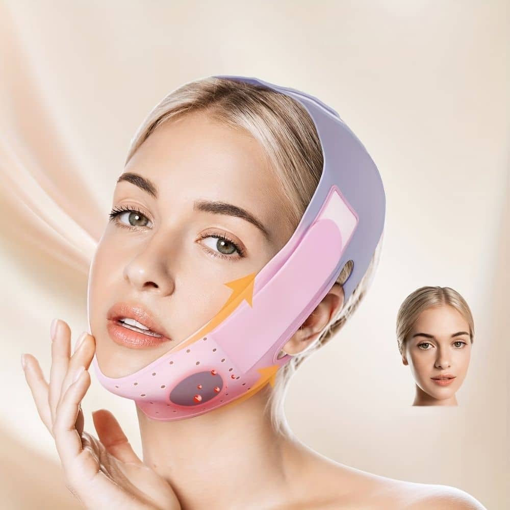 Mască Facială V-Shape – Reglabilă pentru Reducerea Bărbiei Duble