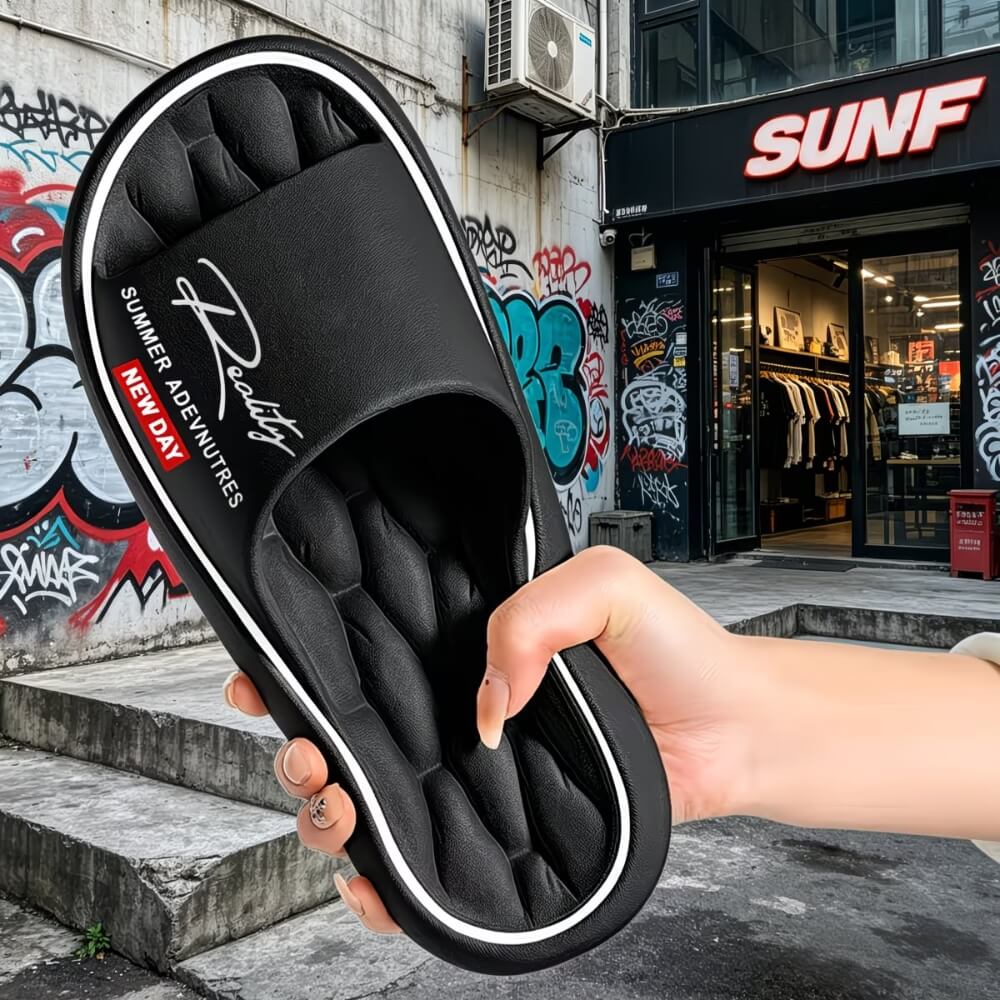 607 - Papuci Unisex cu Efect de Masaj – Talpă EVA Groasă, Confort toată Ziua