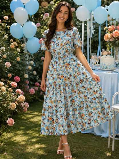 Rochie Florală din 100% Bumbac Natural – Fabricată în România - Model M62