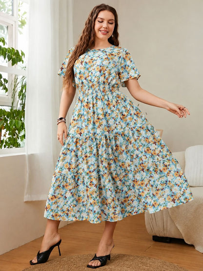 Rochie Florală din 100% Bumbac Natural – Fabricată în România - Model M62