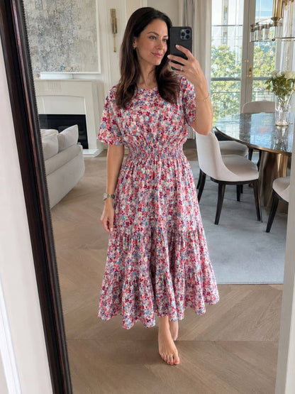 Rochie Florală din 100% Bumbac Natural – Fabricată în România - Model M62