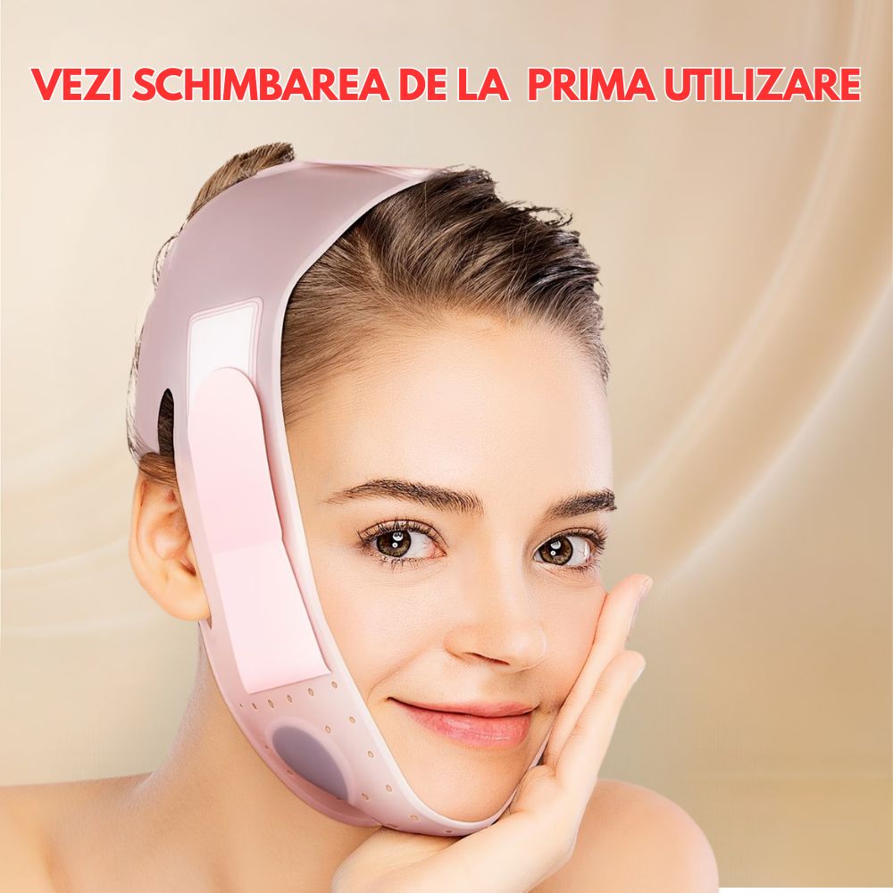 Mască Facială V-Shape – Reglabilă pentru Reducerea Bărbiei Duble