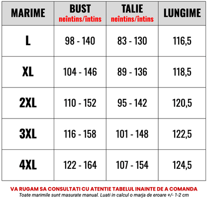 Rochie eleganta, Model floral, Maneca scurta, Peste genunchi, XL-4XL, 60-150kg, model M52
