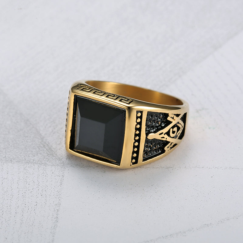 325 Inel Masonic Black