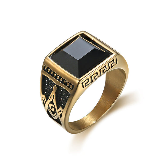 325 Inel Masonic Black