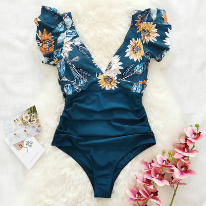 Costum de baie intreg floral MI