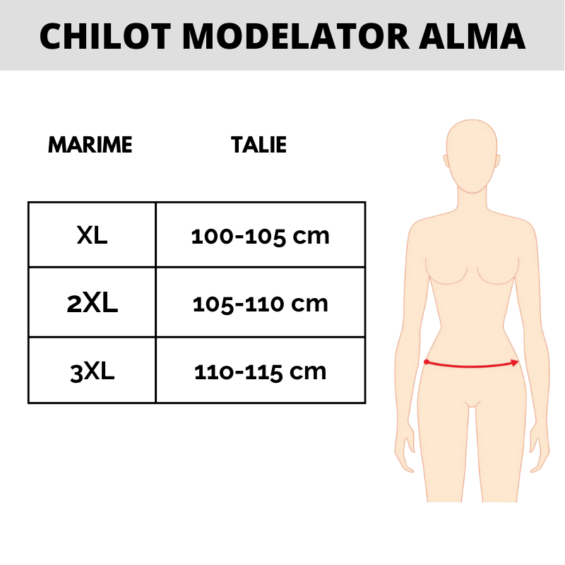 Chilot modelator cu talie inalta ALMA